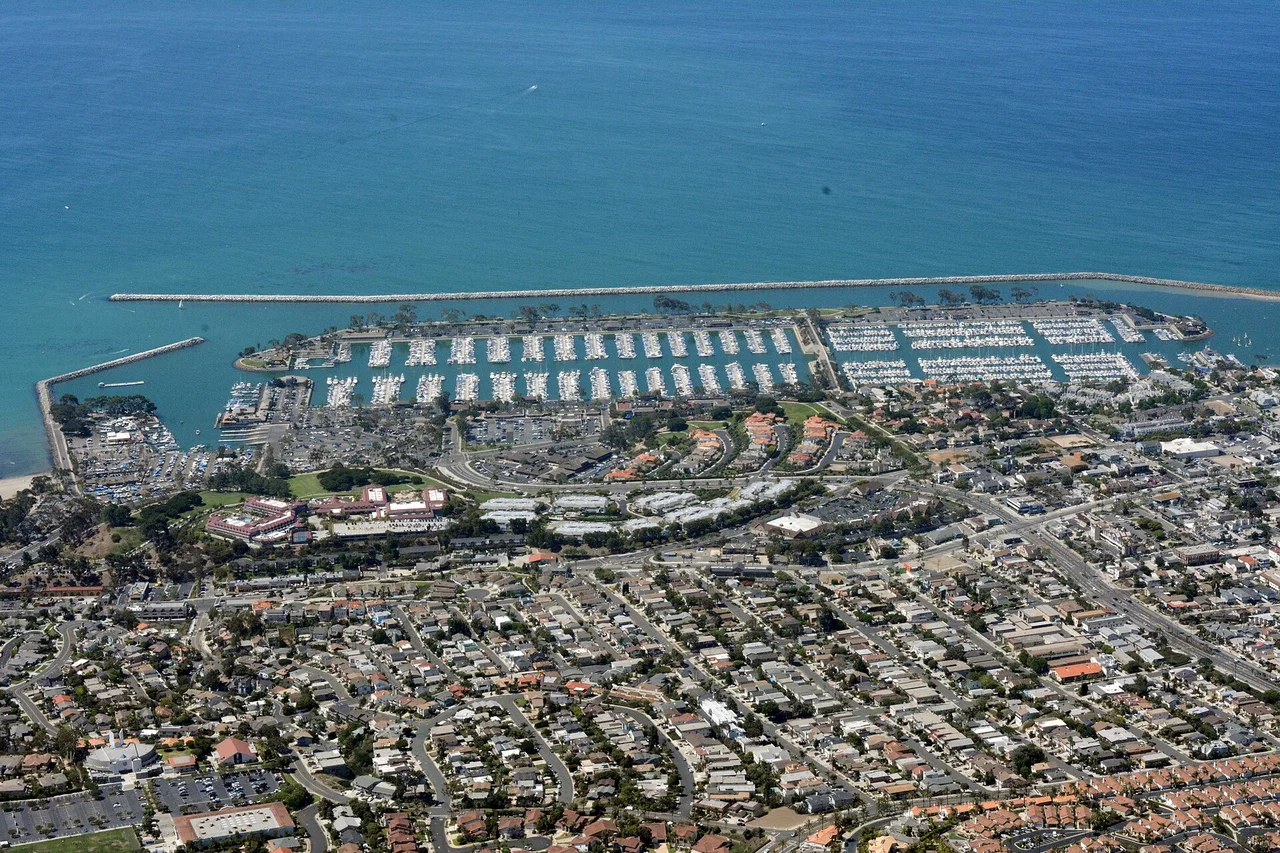 Dana Point Harbor and coastline