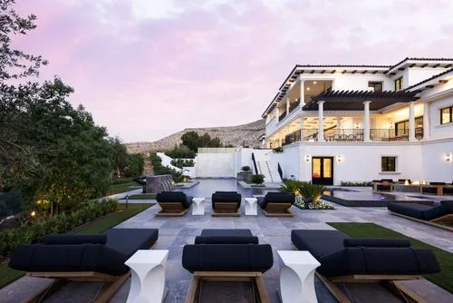 Resort pool deck and multi level outdoor living