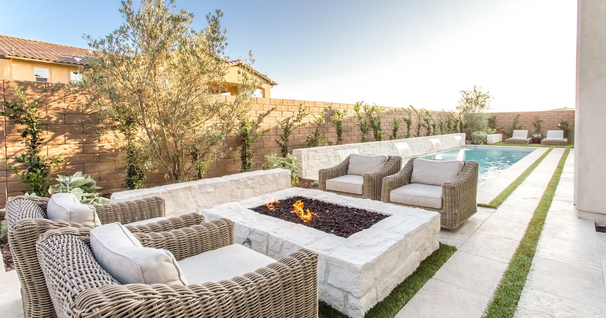 Backyard Living, Fire Pit & Landscape in Orange County